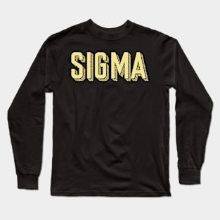 Yellow Sigma Sunshine Letter Long Sleeve T-Shirt